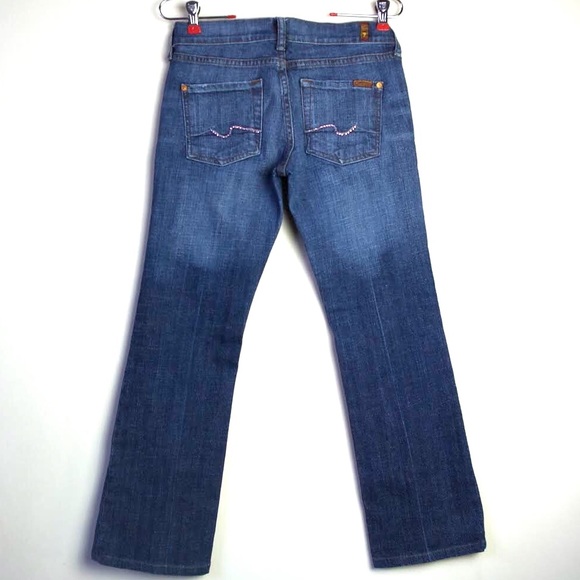 7 For All Mankind Crystal Blue Jeans - Picture 3 of 8